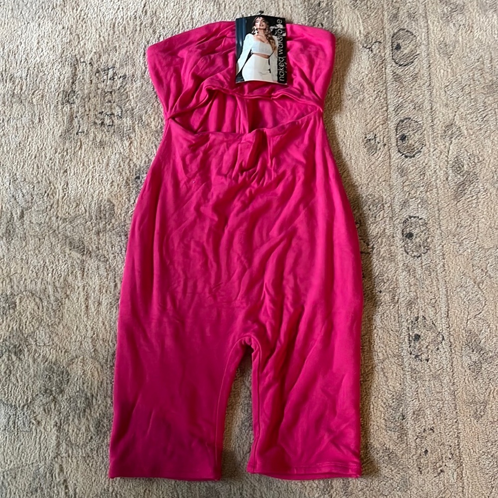 NWT HT PINK NAKEDWARDROBE ROMPER